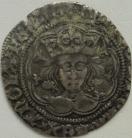 HENRY VI 1422 -1430 HENRY VI GROAT. ANNULET ISSUE. YOUNG PORTRAIT. ANNULETS AT NECK. CALAIS MINT. MM CROSS II. NVF