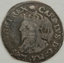 CHARLES I 1636 -1638 CHARLES I SIXPENCE TOWER MINT MM TUN F