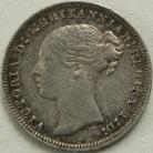 THREEPENCES SILVER 1874  VICTORIA GVF