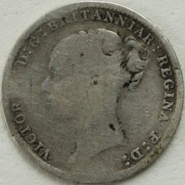 THREEPENCES SILVER 1880  VICTORIA  F