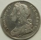 SHILLINGS 1727  GEORGE II ROSES AND PLUMES SCARCE NVF