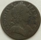 FARTHINGS 1773  GEORGE III 3 OVER 3 SCARCE GF