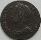 HALFPENCE 1746  GEORGE II GVF