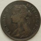 HALFPENCE 1881  VICTORIA VF