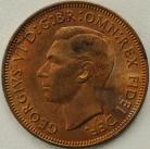 HALFPENCE 1949  GEORGE VI SCARCE UNC LUS