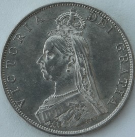 DOUBLE FLORINS 1887  VICTORIA ROM I NEF