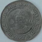 EDWARD VI 1551  EDWARD VI SHILLING. 3RD PERIOD. FINE SILVER. MM Y. NICE PORTRAIT.WATER WORN GVF