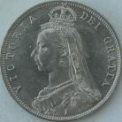 HALF CROWNS 1887  VICTORIA JUBILEE HEAD UNC LUS