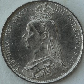 SIXPENCES 1887  VICTORIA JUBILEE HEAD 2ND TYPE BU