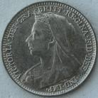 THREEPENCES SILVER 1895  VICTORIA  UNC LUS