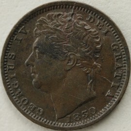 HALF FARTHINGS 1830  GEORGE IV SCARCE GVF