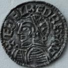 ANGLO SAXON-LATE PERIOD 978 -1016 AETHELRED II PENNY. HELMET TYPE. LINCOLN. ARMOURED BUST LEFT IN. RADIATE HELMET. CYTLBRN MO LINC GVF