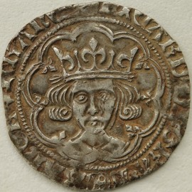 RICHARD III 1483 -1485 RICHARD III GROAT. TYPE 3. LONDON MINT. NOTHING BELOW BUST. MM HALVED SUN AND ROSE  GVF