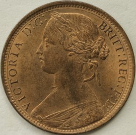 PENNIES 1866  VICTORIA F52 UNC LUS