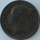 FARTHINGS 1850  VICTORIA SCARCE NVF