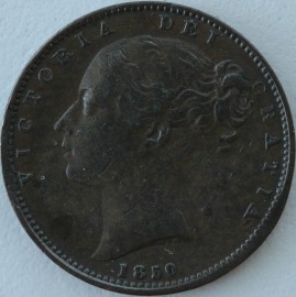 FARTHINGS 1850  VICTORIA SCARCE  NVF