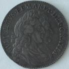 HALF CROWNS 1691  WILLIAM & MARY 2ND BUST TERTIO VF/GVF