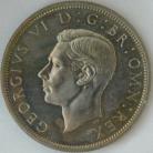 HALF CROWNS 1950  GEORGE VI PROOF GOLDEN TONED FDC