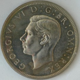 HALF CROWNS 1950  GEORGE VI PROOF GOLDEN TONED FDC