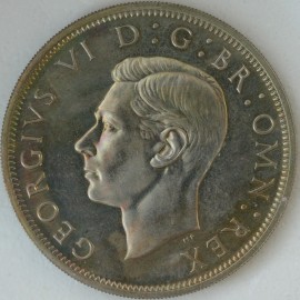 HALF CROWNS 1950  GEORGE VI PROOF GOLDEN TONED FDC