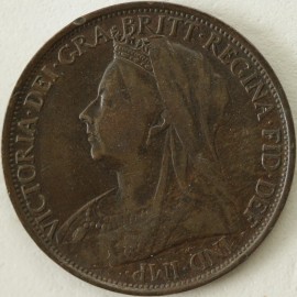 PENNIES 1895  VICTORIA F141 GVF