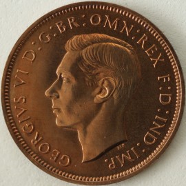 PENNIES 1937  GEORGE VI PROOF F218 FDC