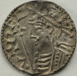 ANGLO SAXON-LATE PERIOD 1029 -1035 CNUT PENNY SHORT CROSS TYPE. WINCHESTER MINT AETHELRIC GEF