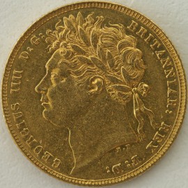 SOVEREIGNS 1821  GEORGE IV GEORGE IV LAUREATE HEAD EF