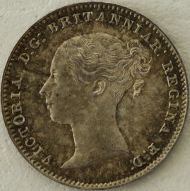 THREEPENCES SILVER 1851  VICTORIA V. SCARCE UNC T