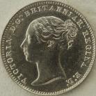 THREEPENCES SILVER 1854  VICTORIA SCARCE BU