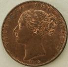 FARTHINGS 1845  VICTORIA SCARCE UNC/ GEF