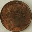 FARTHINGS 1855  VICTORIA WW INCUSE UNC T