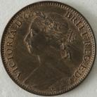 FARTHINGS 1887  VICTORIA SCARCE UNC T