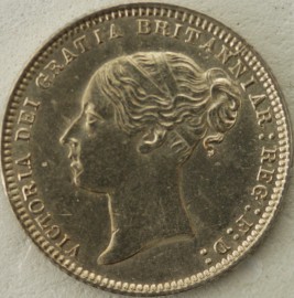 SIXPENCES 1871  VICTORIA DIE NO 20                       BU