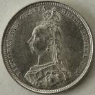 SHILLINGS 1887  VICTORIA JUBILEE HEAD BU