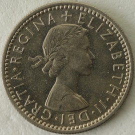 SIXPENCES 1956  ELIZABETH II  BU