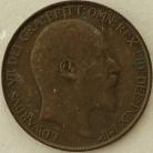 HALFPENCE 1907  EDWARD VII GVF