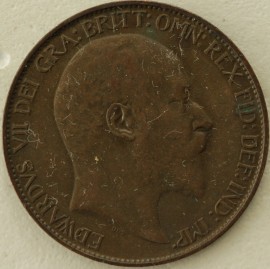 HALFPENCE 1907  EDWARD VII  GVF