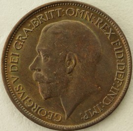 HALFPENCE 1917  GEORGE V  GEF