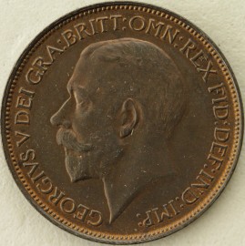 HALFPENCE 1923  GEORGE V  GEF.T.