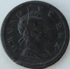 HALFPENCE 1718  GEORGE I DUMP ISSUE GVF