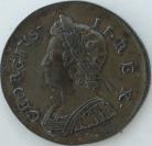 HALFPENCE 1735  GEORGE II NEF