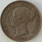 HALFPENCE 1841  VICTORIA  UNC T