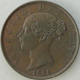 HALFPENCE 1841  VICTORIA  GEF