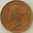 HALFPENCE 1853  VICTORIA  UNC LUS