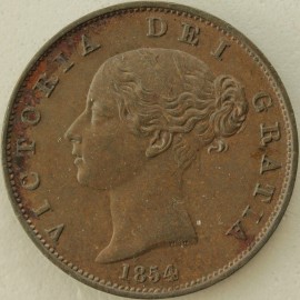 HALFPENCE 1854  VICTORIA  UNC T