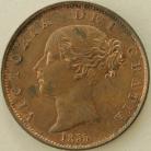 HALFPENCE 1855  VICTORIA  UNC LUS