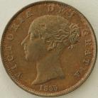 HALFPENCE 1855  VICTORIA GEF