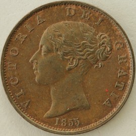 HALFPENCE 1855  VICTORIA  GEF