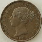 HALFPENCE 1856  VICTORIA  UNC T